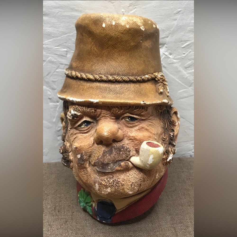 Vintage 1969 Bossons Paddy Chalkware Head Wall Plaque Made in England